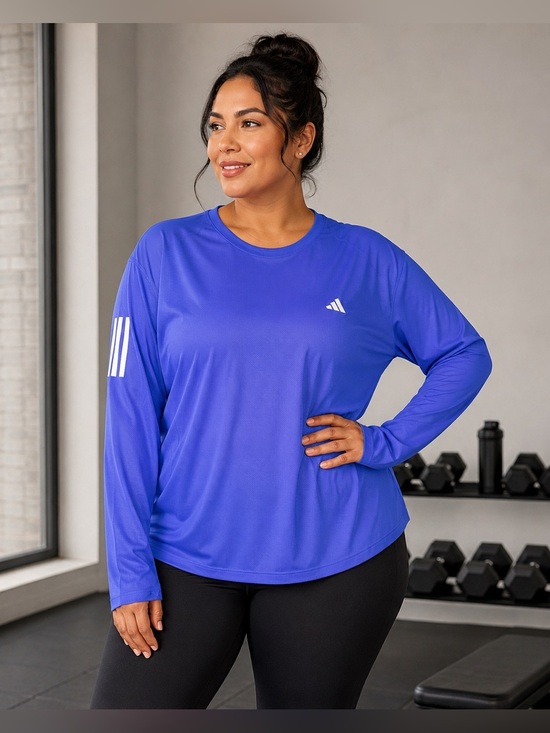 adidas Tops - Adidas Running Long Sleeve Performance Top XL Blue Athletic Shirt